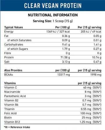 Klares veganes Protein – 600 Gramm