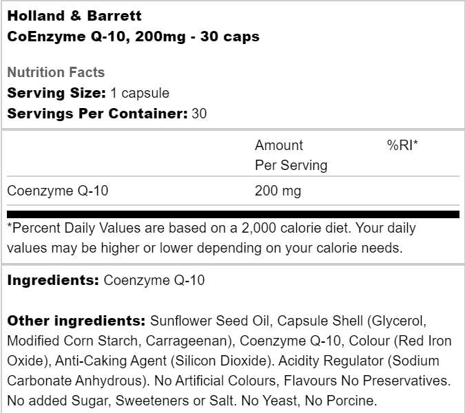 CoEnzym Q-10 200 mg – 30 Kapseln