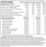 Kollagen mit Retinol, Hyaluronsäure, CoQ10 - (20/40 Dosen, 500 ml)