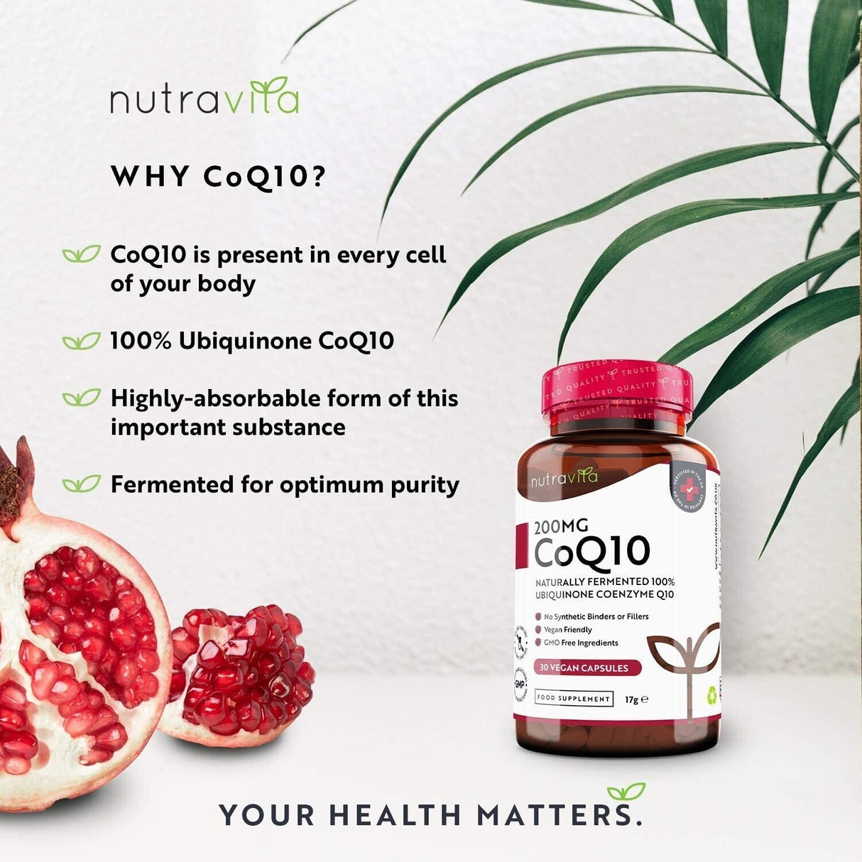 CoQ10 200 mg (Ubiquinon)/120 Kapseln, 120 Tage/ <tc>Nutravita</tc>