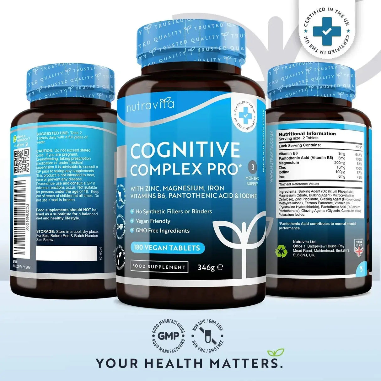 Cognitive Complex Pro 180 vegane Tabletten