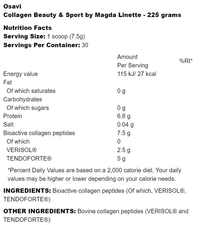 Collagen Beauty & Sport von Magda Linette – 225 Gramm
