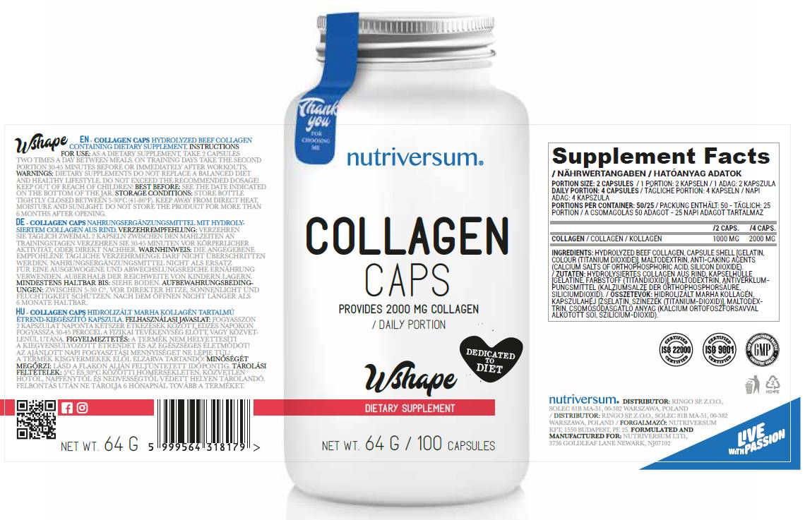 Collagen Caps 500 mg – 100 Kapseln