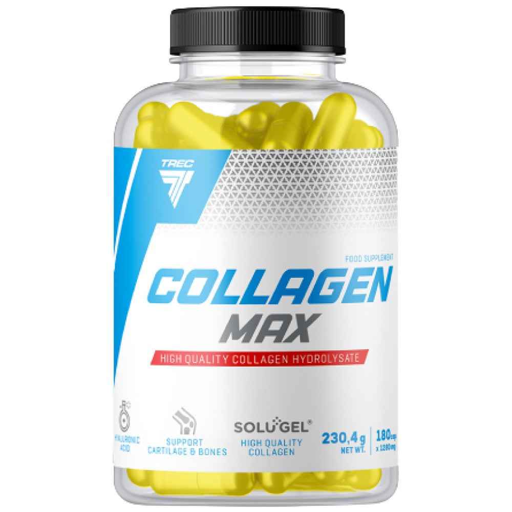 Kollagen Max | Solugel® mit Hyaluronsäure und Vitamin C – 180 Kapseln