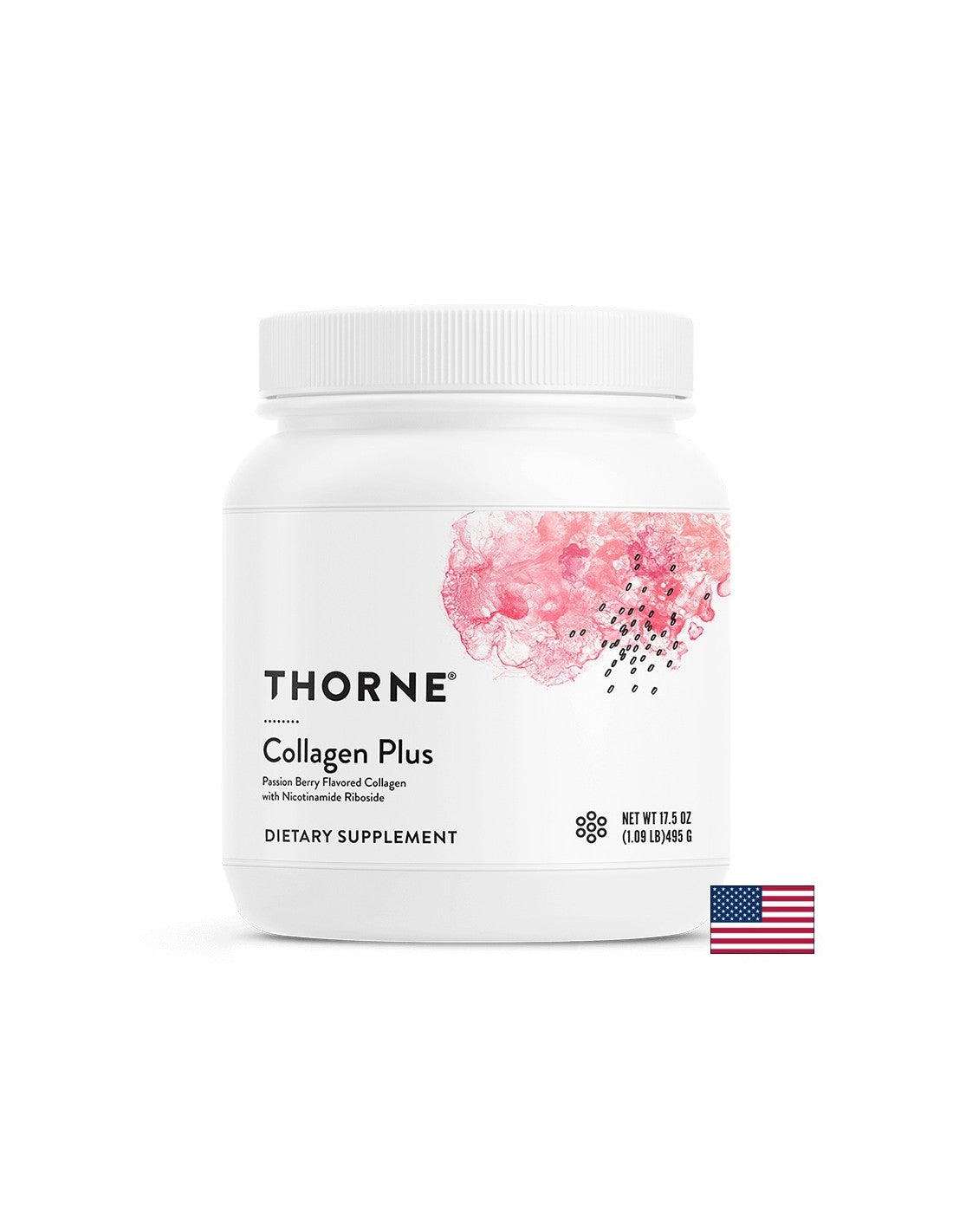 Haare, Haut, Nägel – Collagen Plus, 495 g Pulver mit Passionsfruchtaroma