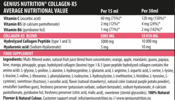 Kollagen X5 Flüssigkeit – 500 ml