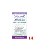 Collagen30® mit Hyaluronsäure / Collagen (bioaktive Kollagenpeptide) mit Hyaluronsäure, 180 Tabletten <tc>Webber Naturals</tc>