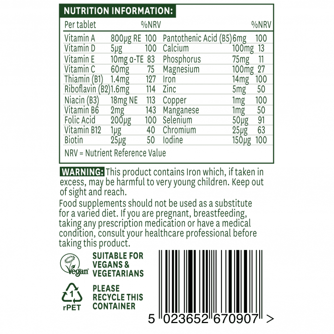 Komplette Multivitamine und Mineralien – 90 Tabletten