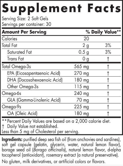 Komplettes Omega 565 mg – 120 Kapseln