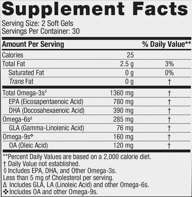 Komplettes Omega Xtra 1360 mg – 60 Kapseln