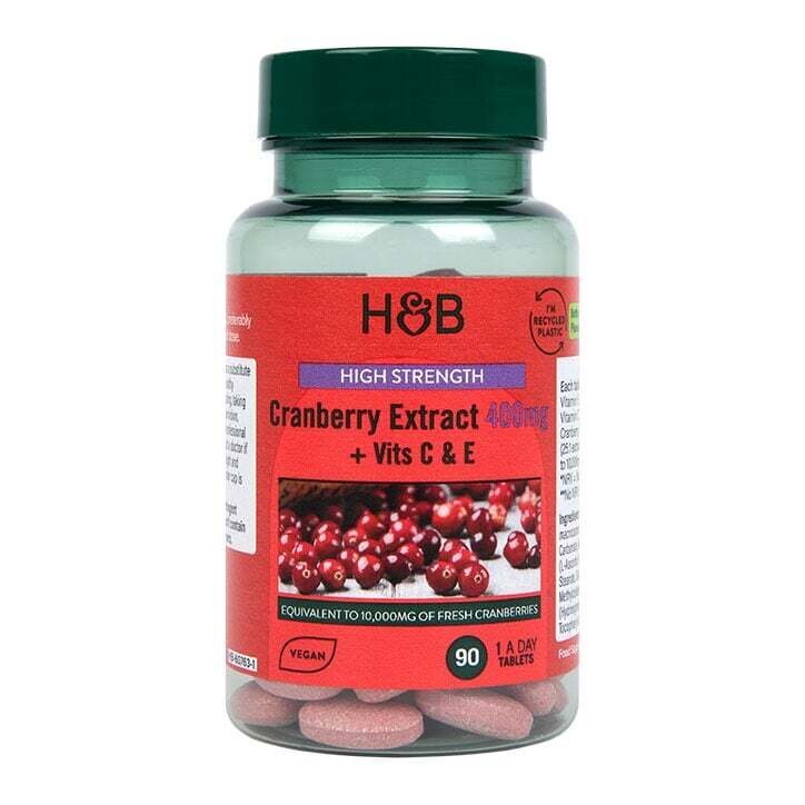 Cranberry mit Vitamin C und E (Cranberry-Extrakt + Vit C & E) 400 mg 90 Tabletten HOLLAND & BARRETT