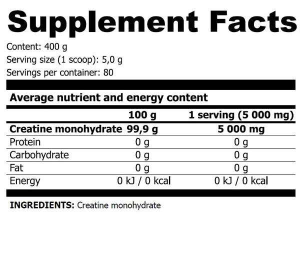 Crea-Monohydrat – 400 Gramm