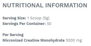 Kreatin-Monohydrat – 250 Gramm