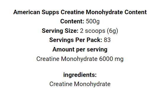 Kreatin-Monohydrat – 500 Gramm