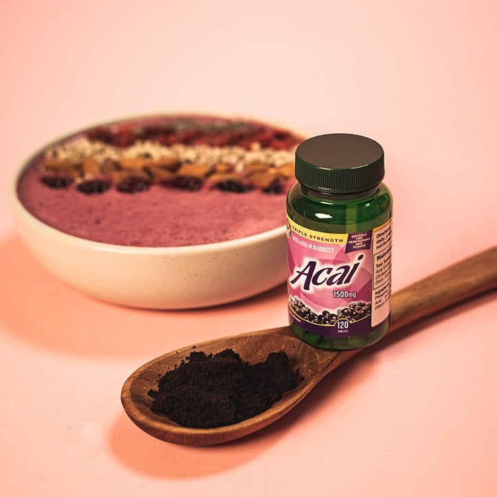 Acai-Beere 1500 mg | mit grünem Tee - 120 Tabletten
