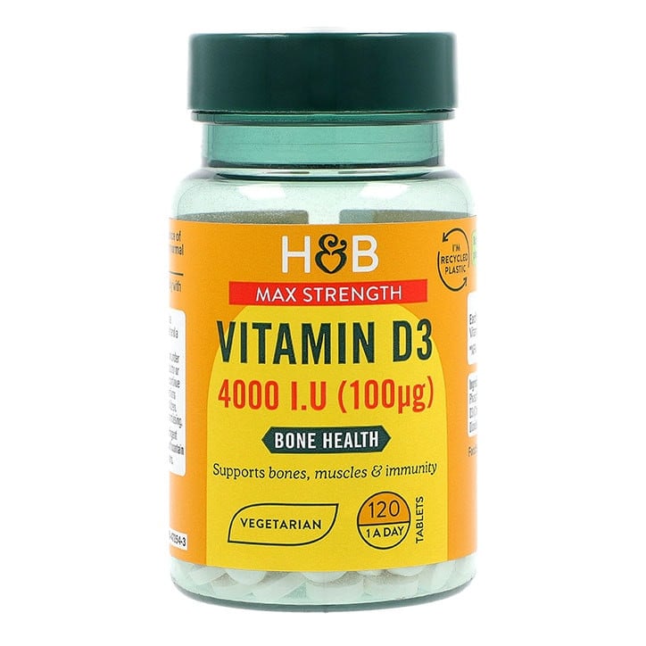 Vitamin D (Vitamin D 4000 IU) 100mcg 120 Tabletten Holland & Barrett