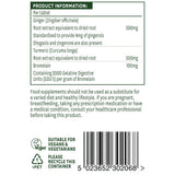 Ingwer, Kurkuma und Bromelain 60 Tabletten NaturesAid