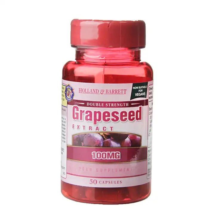 Traubenkernextrakt 100 mg/doppelte Stärke – 50 Kapseln