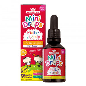 Multivitamintropfen für Kinder (Mini Drops Multivitamin) 50 ml NaturesAid