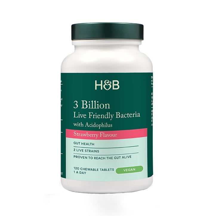 Probiotikum mit Acidophilus (kaubare Acidophilus-Erdbeere 3 Milliarden) 3 Milliarden. 120 Kautabletten HOLLAND & BARRETT