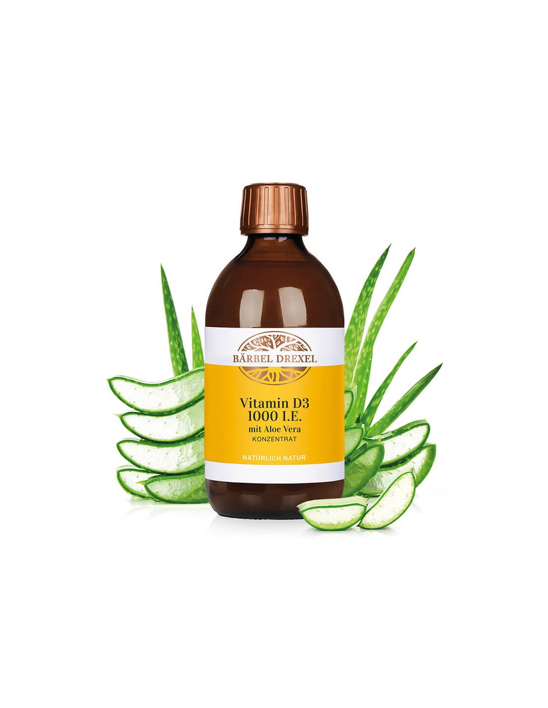Vitamin D3 1000 IE + Aloe Vera - Stärkung für Immunsystem, Knochen und Zähne, 300 ml. <tc>Bärbel Drexel</tc>