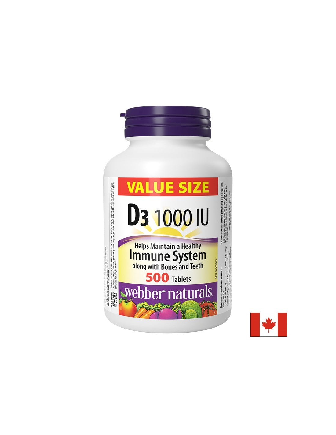 Gesunde Knochen und starke Immunität – Vitamin D3 1000 IE, 500 Tabletten