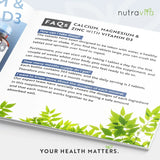 Kalzium, Magnesium, Zink und Vitamin D3 – 365 Tabletten
