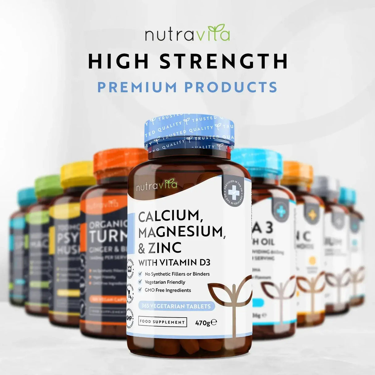 Kalzium, Magnesium, Zink und Vitamin D3 – 365 Tabletten