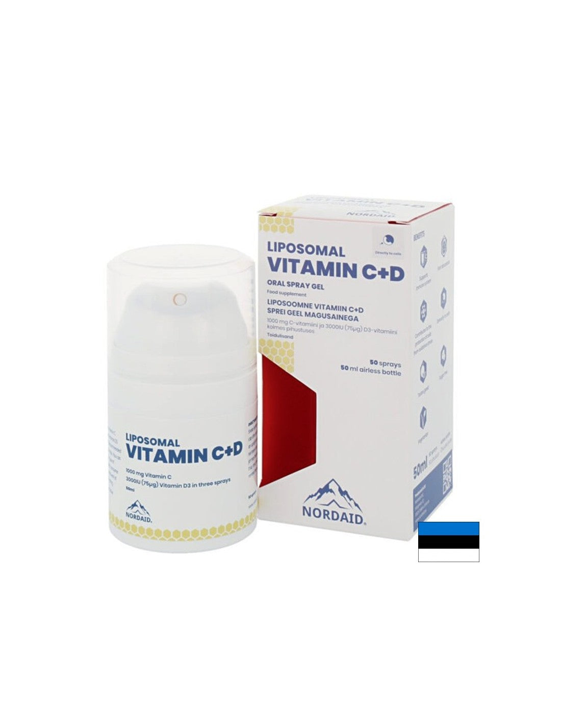 Immunität - Liposomales Vitamin C + D3, orales Sprühgel, 50 ml