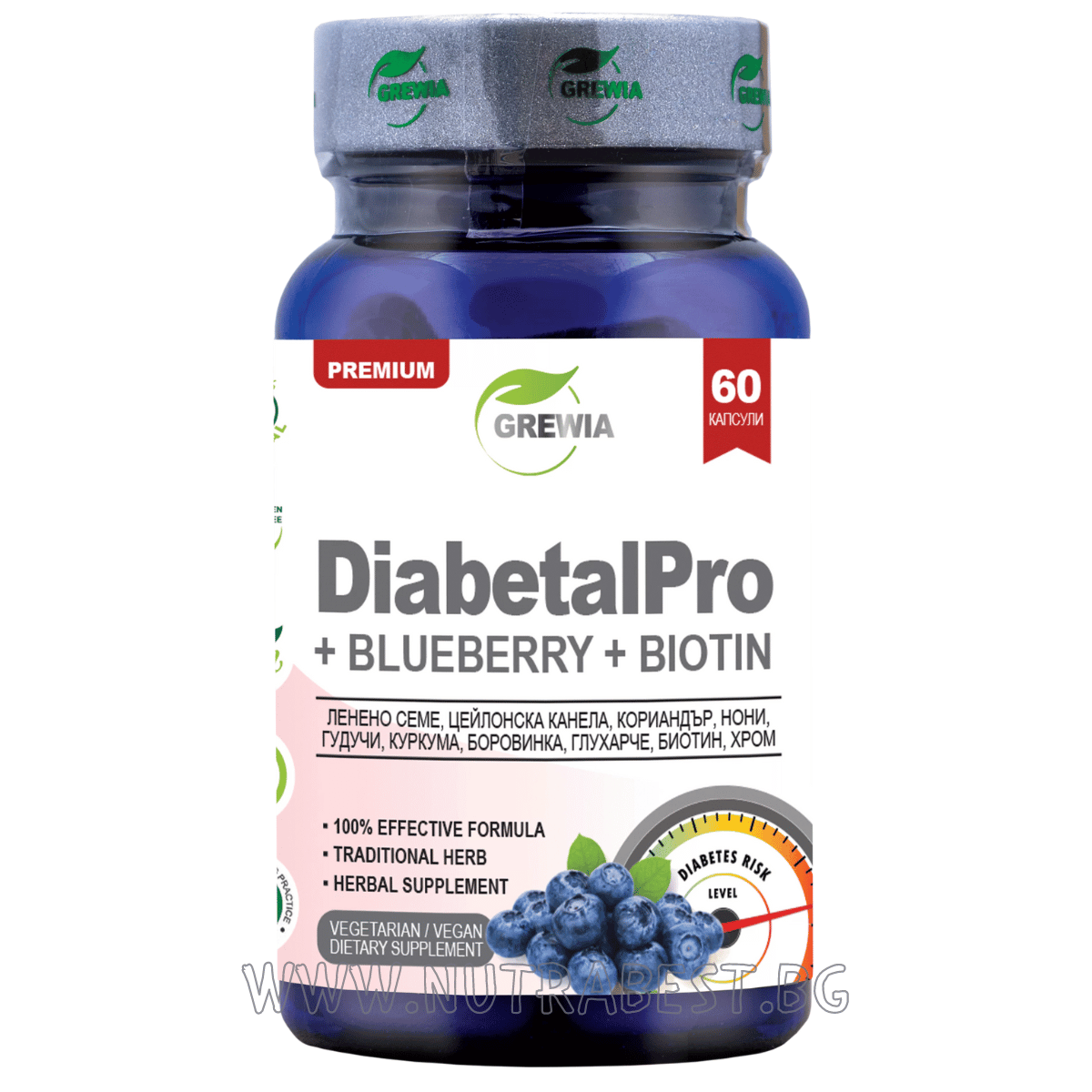 DIABETALPRO + CRANBERRY + BIOTIN /60 KAPSELN, 30 DOSEN/ GREWIA