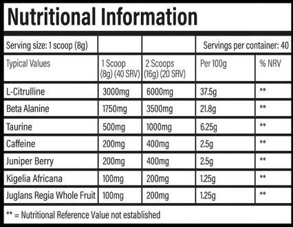 DNFM | Mega Stim Pre-Workout – 320 Gramm