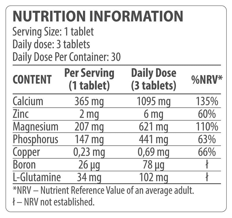 Ca Mg Zn | Kalzium + Magnesium + Zinkformel - 90 Tabletten