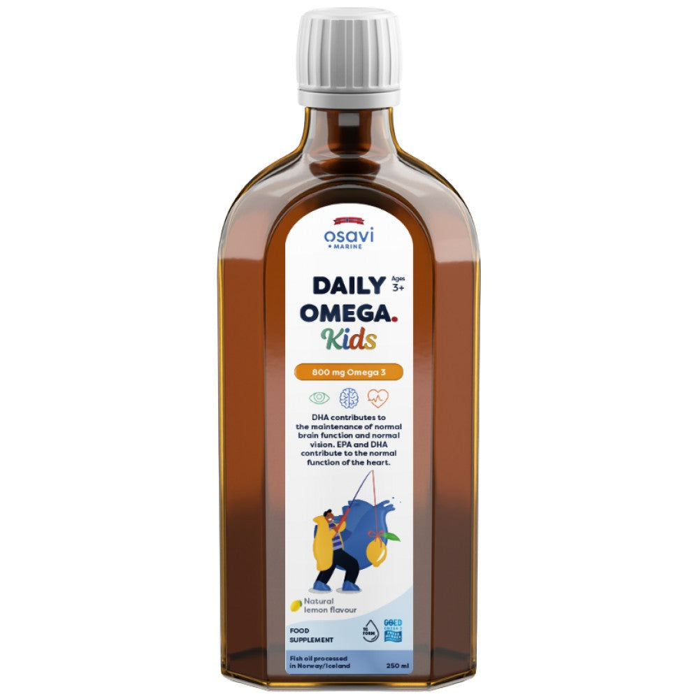 Tägliches Omega Kids Liquid | Natürliches Zitronenaroma – 250 ml