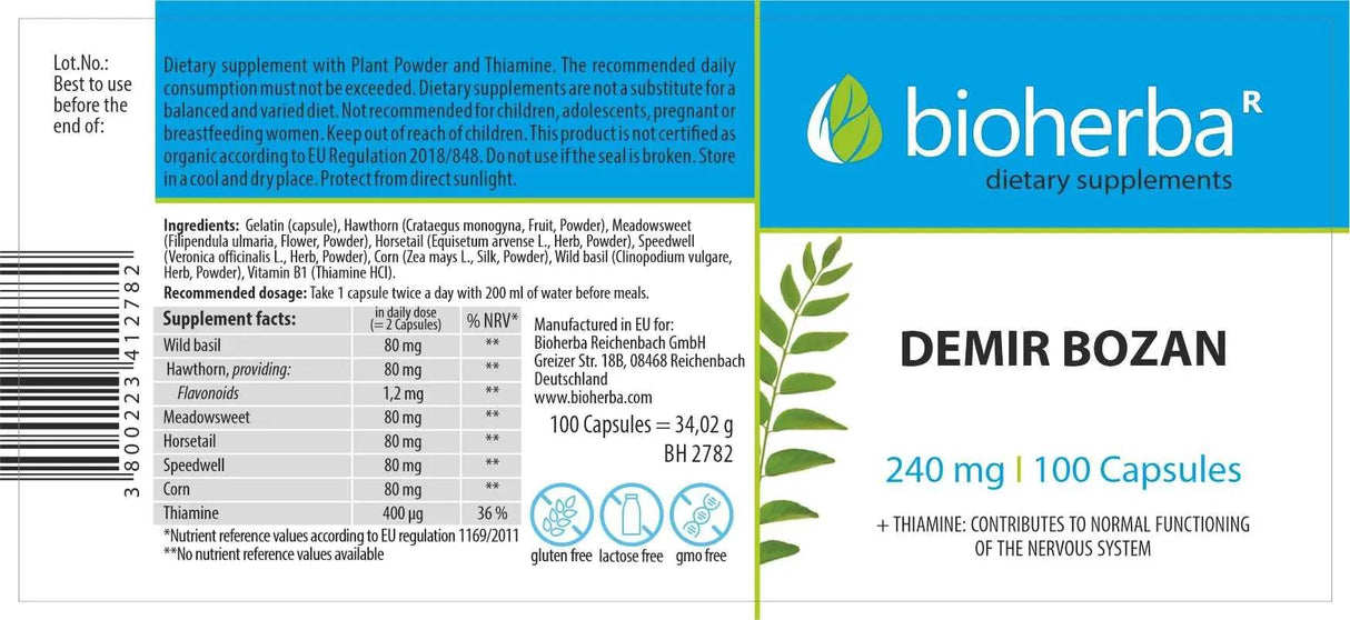 Demir Bozan 240 mg – 100 Kapseln