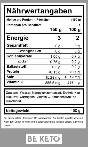 Diät-Gelee Konjac – 150 Gramm
