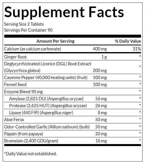 Verdauungs-Essentials | Umfassende Formel 180 Tabletten