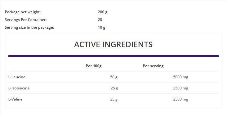 BCAA -Instantpulver - 200 Gramm