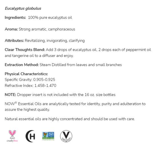 Eukalyptusöl | 100% reine Eukalyptus globulus - 118 ml