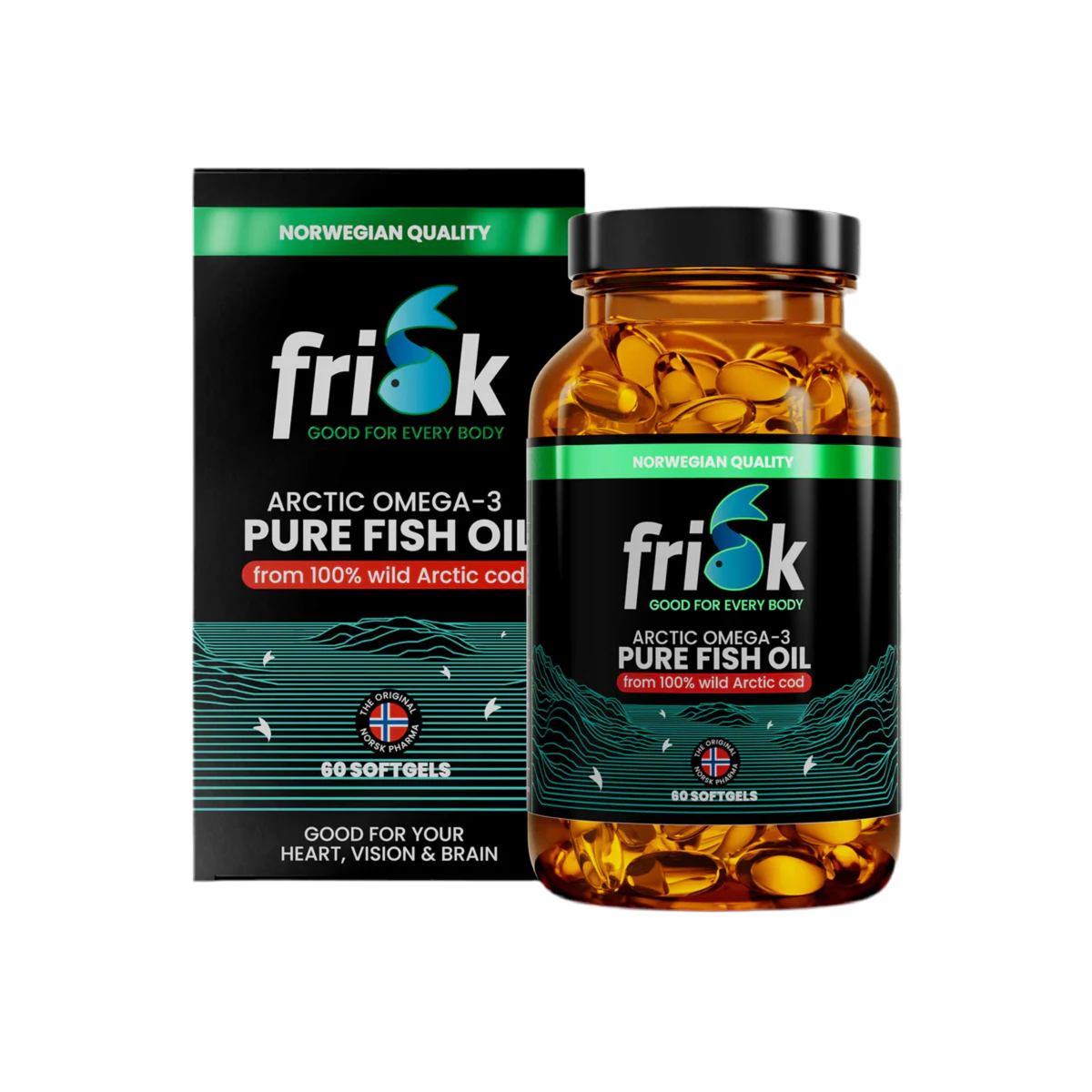 Arctic Pure-Omega-3 aus 100% wildem arktischen Kabeljau-60 Kapseln