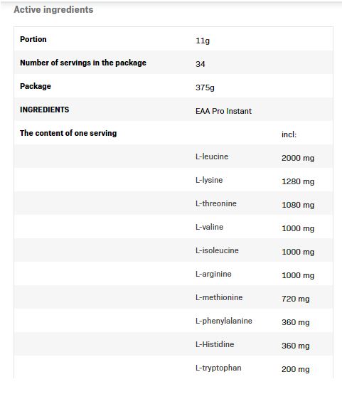 EAA Pro Instant – 0,375 kg
