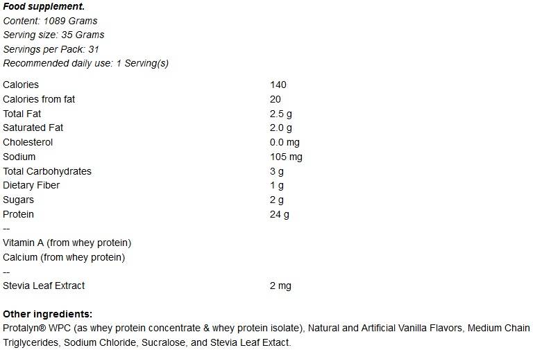 EFX Pure Whey Isolate + Konzentrat [1089 Gramm, 31 Dosen]