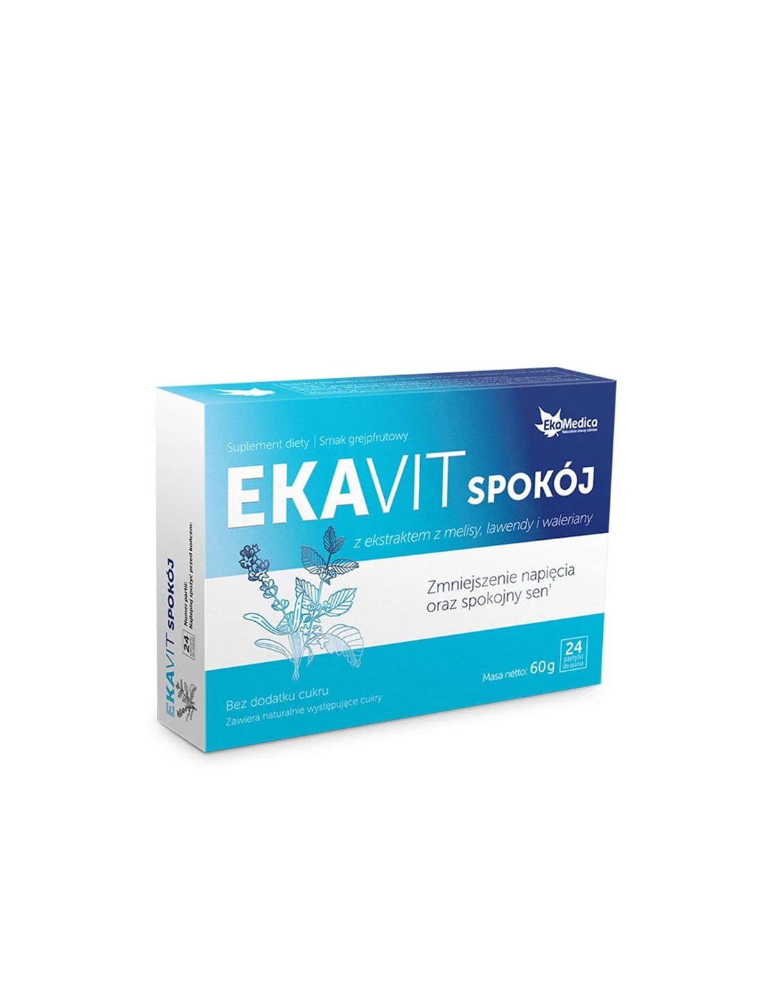 EKAVIT Nervensystem-Formel mit Zitronenmelisse, Lavendel und Baldrian-Extrakt, 24 Lutschtabletten
