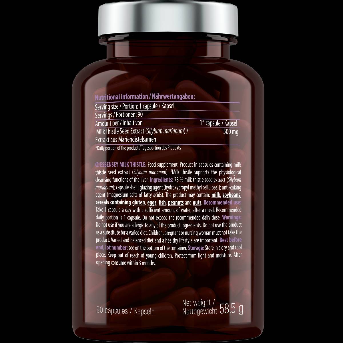 Milch Thistle 500 mg - 90 Kapseln
