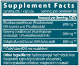 Östliches Adaptogen | Rhodiola + Ginseng + Shilajit – 60 Kapseln