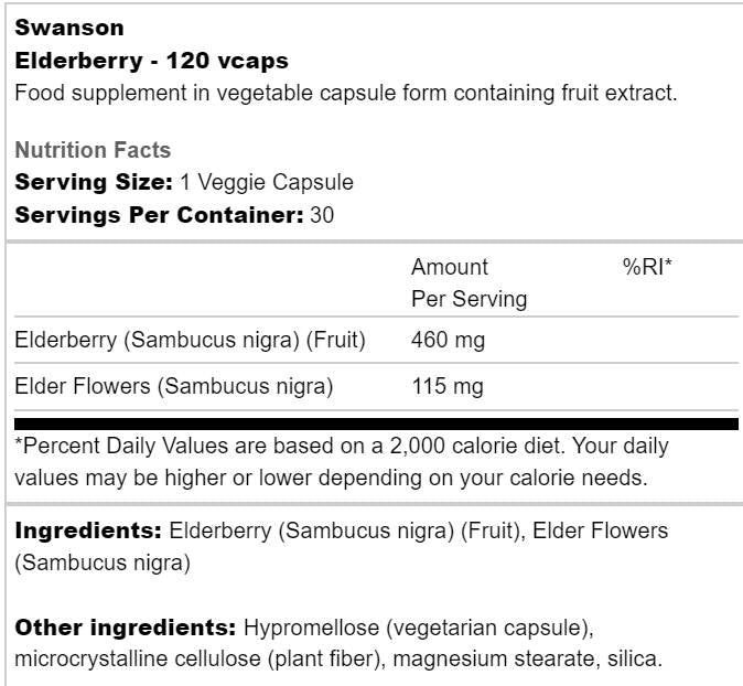 Holunder 575 mg 60 Kapseln
