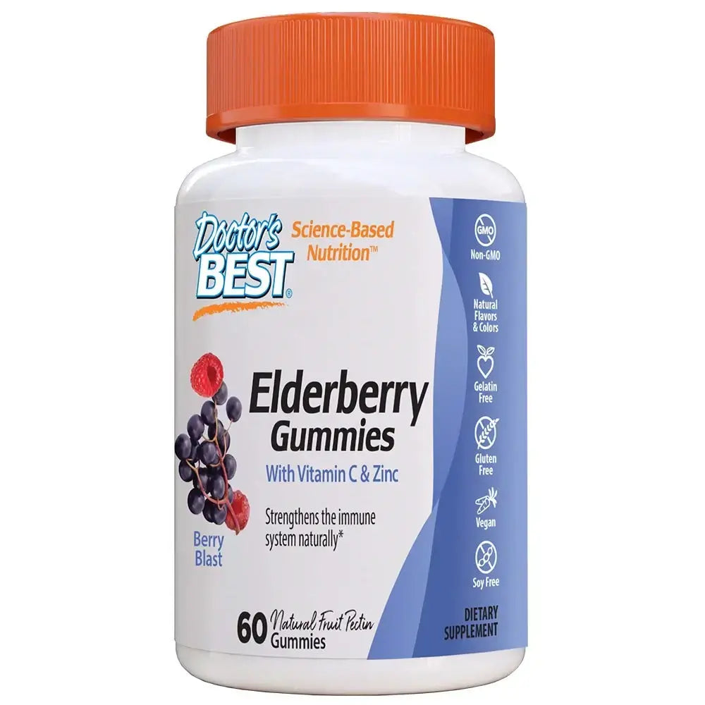 Holunder-Kautabletten für die Immunität mit Holunder, Vitamin C und Zink, 60 Stk
