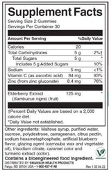 Holunderbeergummis mit Zink und Vitamin C | Beere – 60 Kautabletten