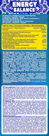 Energiebilanz | Natürliches Koffein + Adaptogene – 60 Kapseln