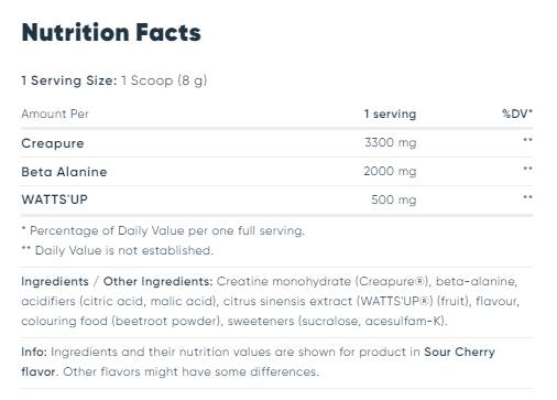 Epische Stärke | Creapure® mit Beta-Alanin und WATTS'UP® – 240 Gramm