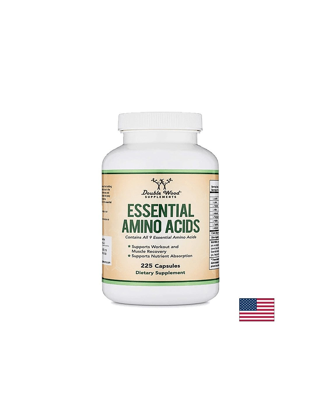 Essentielle Aminosäuren – Essentielle Aminosäuren, 225 Kapseln <tc>Double Wood</tc>